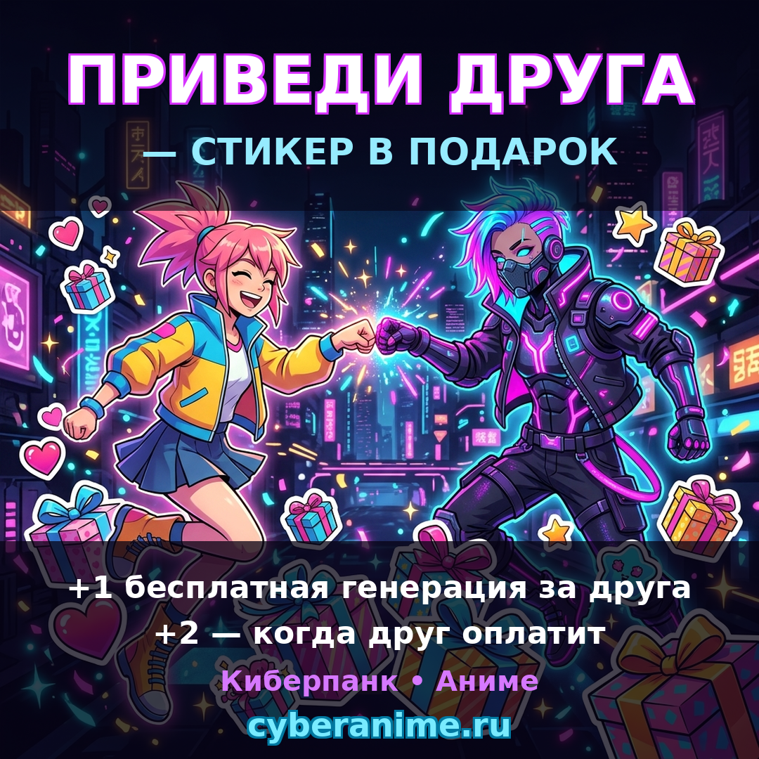 Реферальная программа cyberanime.ru — приведи друга